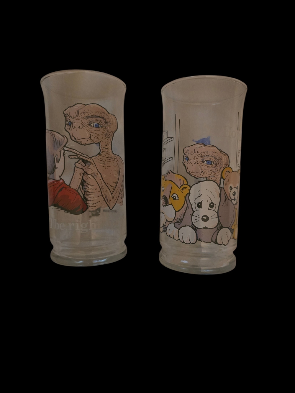 E.T. Movie Glasses - Circa 1982 - Pizza Hut Collectible Drinkware
